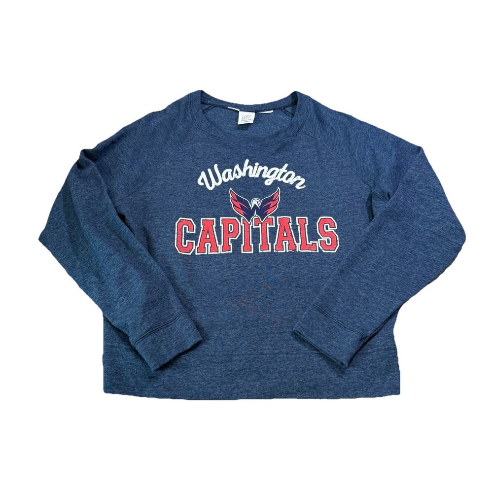 NHL Washington Capitals Crewneck Blue M/L Sports Hockey Ovechkin Sweatshirt